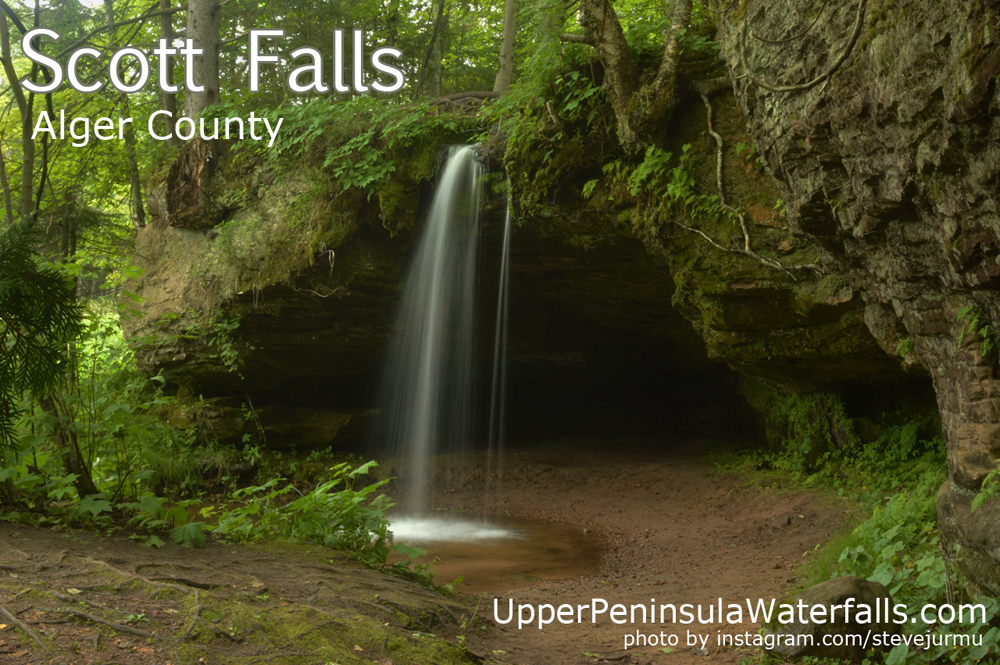 Scott falls waterfalls, Alger county