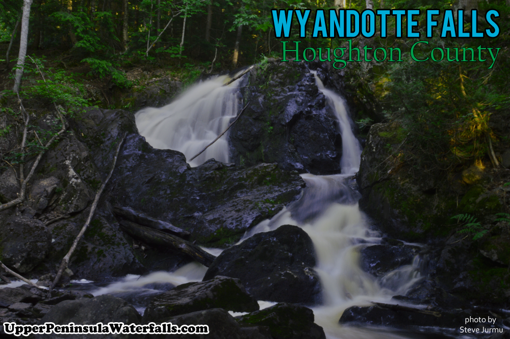 Wyandotte falls waterfalls, Houghton county